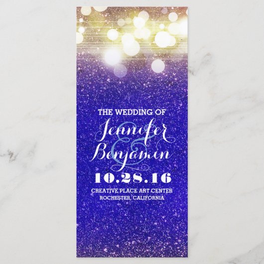 programme de lumières à cordes bleu et or (Devant)