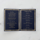 Programme de luxe élégant moderne bleu marine or (Intérieur)