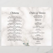 Programme de marbre commémoratif des funérailles (Dos)