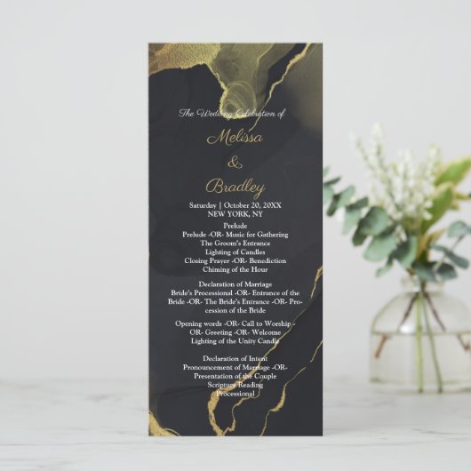 programme de marbre noir et or (Debout devant)