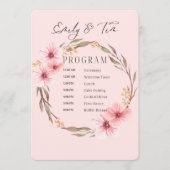 Programme de mariage (Devant)