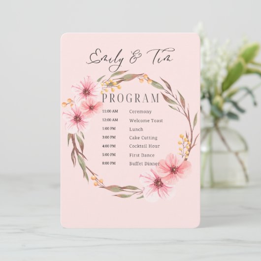 Programme de mariage (Debout devant)