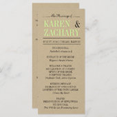 Programme de mariage (Devant / Derrière)