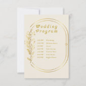 Programme de mariage (Devant)