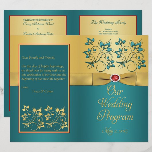 Programme de mariage (Devant / Derrière)