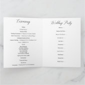 Programme de mariage (Intérieur)