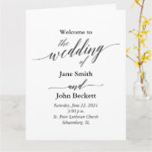 Programme de mariage (Fleur jaune)