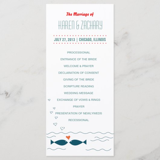 Programme de mariage (Devant)