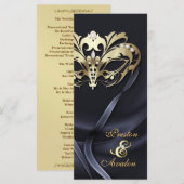 Programme de mariage à bijoux en or masqué (Devant / Derrière)