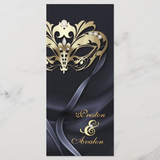 Programme de mariage à bijoux en or masqué (Devant)