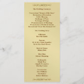 Programme de mariage à bijoux rose mascarade or (Dos)