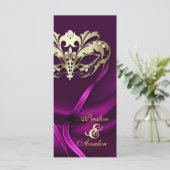 Programme de mariage à bijoux rose mascarade or (Debout devant)