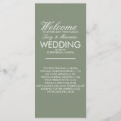 Programme de mariage à branche avec écriture éléga (Dos)