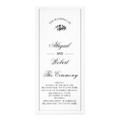 Programme de mariage à branche noire Old Money (Devant)