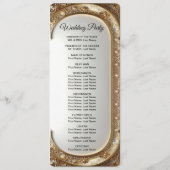 Programme de mariage à cadre doré orné (Dos)