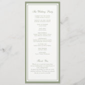Programme de mariage à cadre élégant classique ver (Dos)