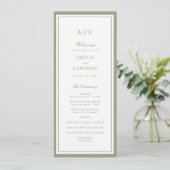 Programme de mariage à cadre élégant classique ver (Debout devant)