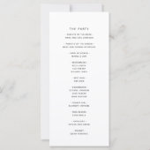 Programme de mariage à calligraphie bleu marine (Dos)
