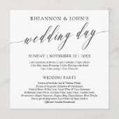 Programme de mariage à calligraphie délicate (Devant)