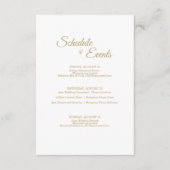 Programme de mariage à calligraphie dorée simple (Devant)