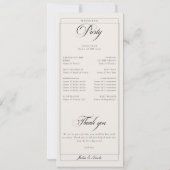 Programme de mariage à calligraphie en ivoire noir (Dos)