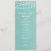 Programme de mariage à cordes Aqua (Devant)