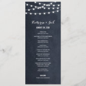 Programme de mariage à cordes bleues de minuit (Devant)