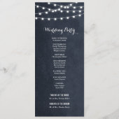 Programme de mariage à cordes bleues de minuit (Dos)