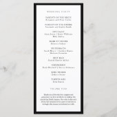 Programme de mariage à couronne de monogramme clas (Dos)