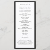 Programme de mariage à couronne de monogramme clas (Dos)