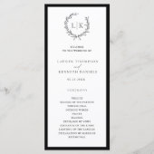 Programme de mariage à couronne de monogramme clas (Devant)