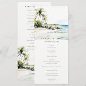 Programme de mariage à destination côtière tropica (Devant / Derrière)