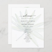 Programme de mariage à feuillage tropical atténué (Devant / Derrière)