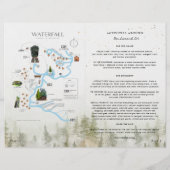 Programme de mariage à la cascade de la forêt rust (Dos)