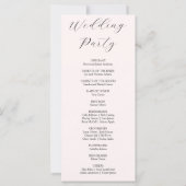 Programme de mariage à la crème aux fleurs blanche (Dos)