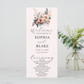 Programme de mariage à la crème aux fleurs blanche (Debout devant)