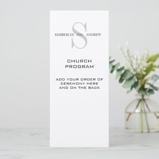 Programme de mariage à la crème monographique (Debout devant)