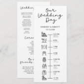 Programme de Mariage à la Grange Chronologie Plate (Devant / Derrière)