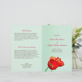 Programme de mariage à la menthe rouge tulipe du p (Debout devant)