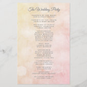 Programme de mariage à la pêche adorable (Dos)