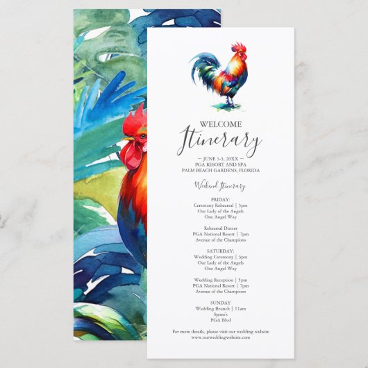 Programme de mariage à la plage de Key West à l'aq (Devant / Derrière)