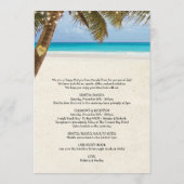 Programme de mariage à la plage Itinéraire recto-v (Dos)
