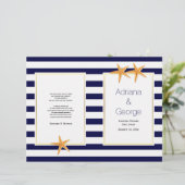 Programme de mariage à la plage pliée de Starfish  (Debout devant)