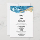 Programme de mariage à la plage tropicale océaniqu (Devant)