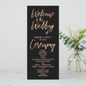Programme de mariage à la typographie moderne en o (Debout devant)