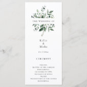 Programme de mariage à la végétation botanique nat (Devant)