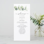 Programme de mariage à la verdure d'eucalyptus bot (Debout devant)