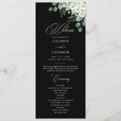 Programme de mariage à la verdure émeraude moderne (Devant)