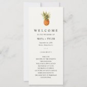 Programme de mariage à la verdure et à l'ananas tr (Devant)