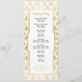 Programme de mariage à l'aquarelle Art déco doré d (Dos)